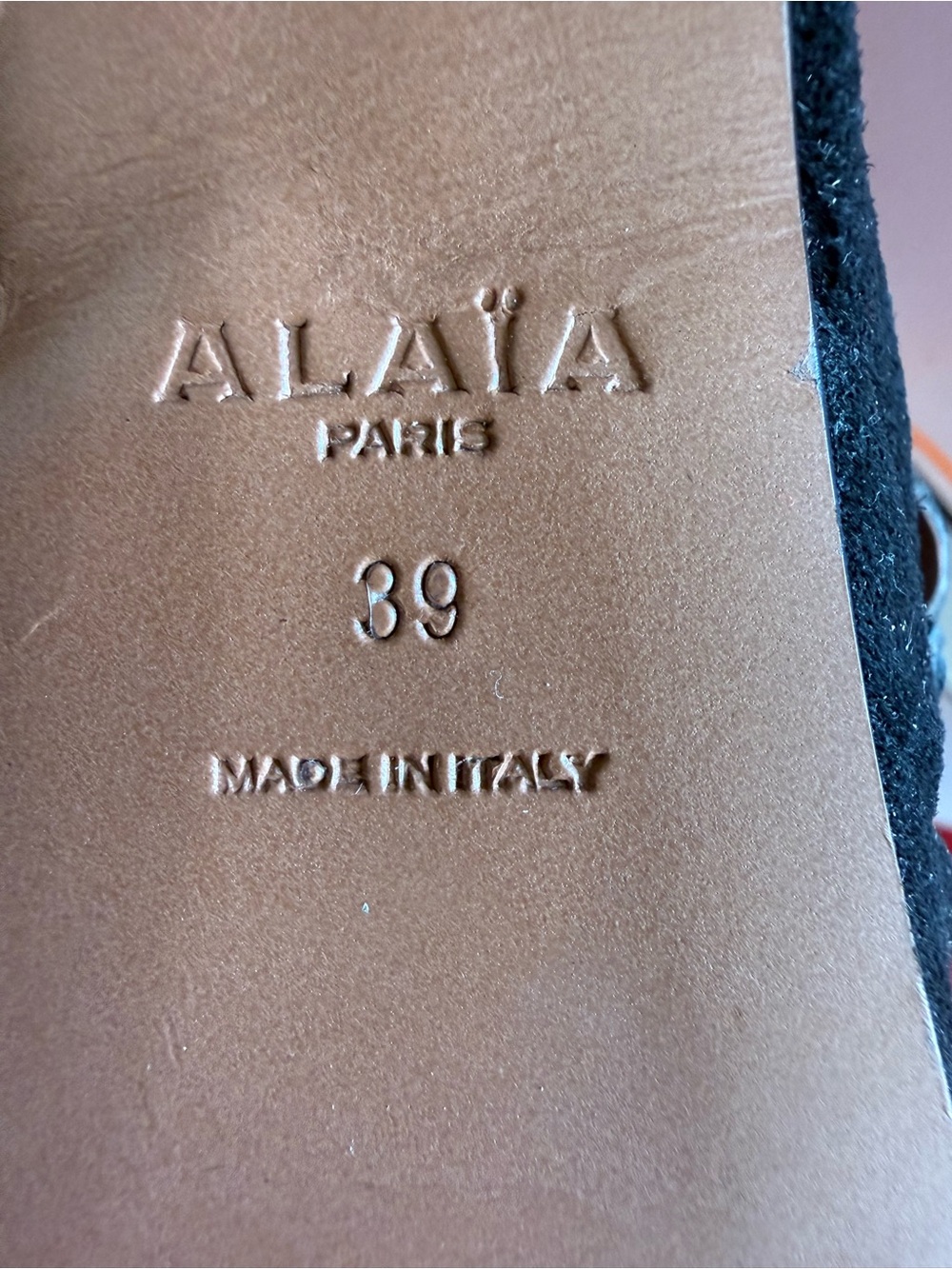 Alaia embellished laser size 9 Black and White Eyelet Platform T‑Strap Heels - Picture 8 of 10